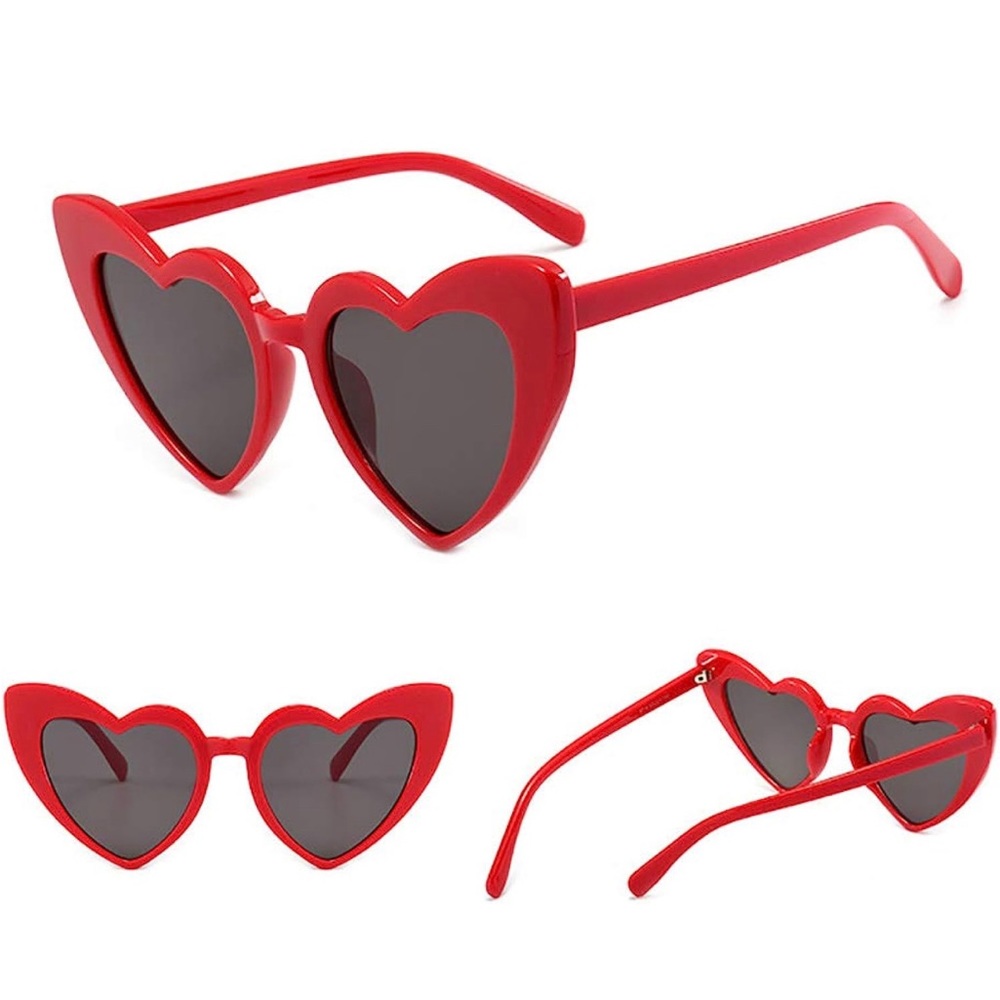 Red Heart Shaped Sunglasses Swifie Vintage CatEye Mod Retro Lana DelRay
